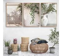 GKUVBF Antica architettura italiana, poster di viaggio in Puglia, stampa su tela bohémien, dipinto per soggiorno, arredamento moderno per la casa, 50x70 cm, 3 pezzi senza cornice