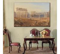 GKUVBF Antica Roma Architettura Paesaggio Il Vecchio 18° secolo Opera d'arte Tela Poster e stampe Immagini artistiche da parete Decorazione per la casa 60x80cm Senza cornice
