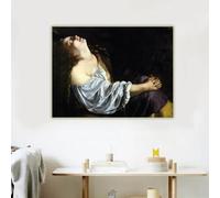 GKUVBF Artemisia Gentileschi Marie Madeleine Dipinto su tela, stampa, poster, sfondo, decorazione da parete per casa e soggiorno (80x120 cm/senza cornice)