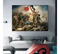 GKUVBF Artista Eugene Delacroix La Libertà che guida il popolo Quadro su tela Stampa artistica Poster Decorazione da parete per interni di casa (30x45 cm/senza cornice)