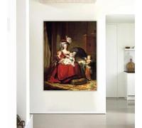 GKUVBF Élisabeth Vigée Le Brun Maria Antonietta e i suoi figli Dipinto su tela, stampa artistica, quadro moderno per la casa (80x120 cm/senza cornice)