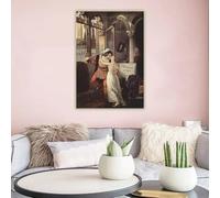 GKUVBF Francesco Hayez L'ultimo bacio di Romeo e Giulietta Stampa artistica su tela, poster, arredamento moderno per soggiorno (50x70 cm/senza cornice)