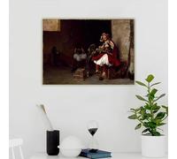 GKUVBF Jean-Leon Gerome Bashi-Bazouk che canta Stampa artistica su tela, poster per la decorazione moderna della parete di casa (50x70 cm/senza cornice)