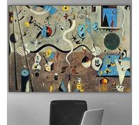 GKUVBF Joan Miro《Il Carnevale di Arlecchino》Quadro su tela astratto, stampa artistica, poster per la decorazione murale di un soggiorno moderno (40x50 cm/senza cornice)