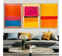 GKUVBF Mark Rothko Arte Astratta Classica Poster Stampe su Tela Arte della Parete Rothko Riproduzione Immagine per Soggiorno Decorazioni per la Casa 50x70 cm-3 Pezzi Senza Cornice