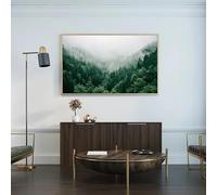 GKUVBF Poster con immagini di natura, foresta nebbiosa, arte murale, quadri su tela, nebbia mattutina su nuvole, montagne verdi, alberi, soggiorno, arredamento per la casa (40x50 cm/senza cornice)