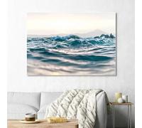 GKUVBF Poster fotografico con onde dell'oceano, paesaggi marini blu, dipinto su tela, arte murale per soggiorno, arredamento per la casa, 30x40 cm, senza cornice