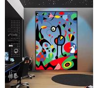 GKUVBF Quadro su tela moderno surrealista Joan Miró, poster retrò e stampa, quadri da parete per soggiorno, arredamento moderno per la casa (60x80 cm/senza cornice)