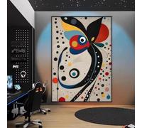 GKUVBF Quadro su tela moderno surrealista Joan Miró, poster retrò e stampa, quadri da parete per soggiorno, arredamento moderno per la casa (40x60 cm/senza cornice)
