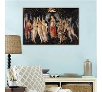 GKUVBF Sandro Botticelli Primavera, Allegoria della Primavera Dipinto su tela, stampa estetica per soggiorno, arredamento moderno per la casa (70x100 cm/senza cornice)