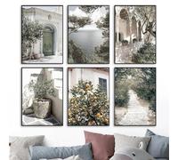 GKUVBF Set di 6 poster di ulivi italiani con stampe su tela di campagna vintage, decorazione da parete per la casa, 30x45 cm, 6 pezzi senza cornice