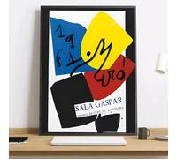 GKUVBF Stampa artistica su tela astratta moderna di Joan Miró, poster per la decorazione della parete del soggiorno moderno (40x50 cm/senza cornice)