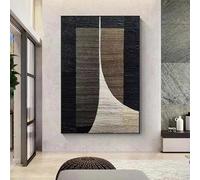GKUVBF Stampe su tela con poster retrò di geometrie astratte, moderne, in bianco e nero, per soggiorno, decorazione della casa (70x100 cm/senza cornice)