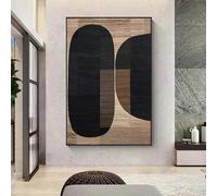 GKUVBF Stampe su tela con poster retrò di geometrie astratte, moderne, in bianco e nero, per soggiorno, decorazione della casa (70x100 cm/senza cornice)