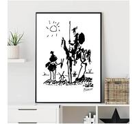 GKUVBF Tutto ciò che puoi immaginare è reale. Dipinti d'arte di Pablo Picasso, stampa su tela, poster di Don Chisciotte, decorazione da parete per la casa (70x100 cm/senza cornice).