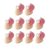 GKYQVE 10 ciondoli in resina morbida a forma di animale, accessori per orecchini, portachiavi, texture floccata, adatti per gli amanti del fai da te, Misura unica, come descritto, come descritto