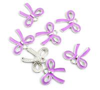 GKYQVE 100Pcs Farfalla Fiocchi Ornamento Bowknot Collana Pendente Facile Da Attaccare Ornamenti Per Acconciature E Abbigliamento Ornamento, Misura unica, come descritto, come descritto