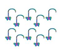 GKYQVE 10pcs Moda Forma Farfalla Piercing Dei Monili Del Corpo In Acciaio Inox Accessorio per Naso Orecchio Cartilagine Cartilagine Orecchio Piercing, One Size, come descritto, come descritto