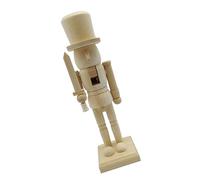 GKYQVE 25,5 cm Schiaccianoci di Natale Soldato Re Legno Incompiuto Schiaccianoci Figurine Pittura Artigianato Non Verniciato Pupazzo Ornamento Da Collezione