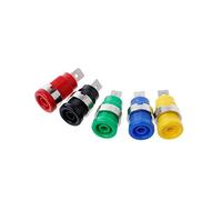 GKYQVE 5 pezzi 4mm Spine a banana femmina spina connettore filo 5 colori adattatore convertitore presa caricatore montaggio pannello cavo di saldatura connettore scatola di giunzione presa di