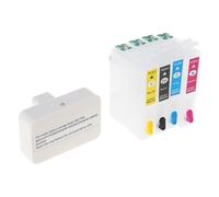 GKYQVE 604XL - Set di cartucce a getto d'inchiostro ricaricabili, con chip resetter, per stampanti XP-4205, WF2910, WF2930, WF2935, WF2950
