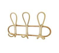 GKYQVE Appendiabiti da parete semplice ed elegante in rattan intrecciato per vestiti e accessori, decorazione da parete alla moda