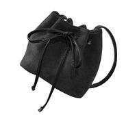 GKYQVE Borsa da donna con fiocchi dolci borsa a tracolla con coulisse a spalla estetica secchio in pelle PU messaggeri per tutti i giorni da donna secchiello con coulisse tracolla in pelle PU per