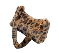 GKYQVE Borsa per incontri da donna Borsa a tracolla con stampa leopardata Maniglia superiore Ascella in peluche Borsa a mano Autunno Inverno Ascelle Donne Autunno Inverno Ascella Stampa leopardo