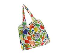 GKYQVE Borsa per la spesa pieghevole multiuso Grande Capacità Borsa della spesa Resistente all'acqua Per Viaggi Esterni E Campeggio Essenziale Poliestere Carryall, Paradiso Vegetale, One Size