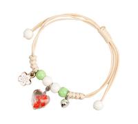 GKYQVE Braccialetto intrecciato dell'amicizia intrecciato a mano con elegante catena da polso intrecciata con accento floreale, Misura unica, come descritto