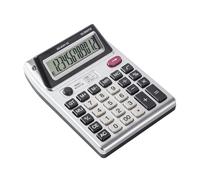 GKYQVE Calcolatrice da tavolo a doppio schermo ad alta precisione Display a 12 cifre Elaborazione dati efficiente per la contabilità e l'istruzione Calcolatrice da tavolo ergonomica con doppi schermi