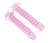 GKYQVE Calze lunghe da donna sopra il ginocchio con stampa scheletro dolce fiocco calze alte calze per feste di festa collant calze calze calze alte coscia calze, A, Taglia unica
