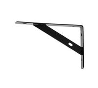 GKYQVE Capacità di peso elevata dello scaffale montato al muro nero contemporaneo per gli elementi della decorazione dei libri Staffe d'acciaio di durevolezza Staffe di scaffale del metallo nero