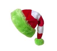 GKYQVE Cappelli di Babbo Natale in peluche con striscia formale evento di Babbo Natale cappelli puntelli per festival cappello caldo peloso per feste di riunione di famiglia cappello