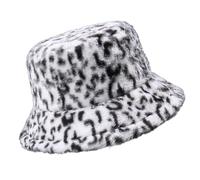 GKYQVE Cappello da pescatore invernale morbido e caldo in peluche, multifunzionale, da indossare tutti i giorni, per l'inverno, alla moda, per il, Nero e bianco, Taglia unica