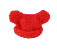 GKYQVE Cappello elastico lavabile a mano per bambola di peluche da 10 cm, morbido e caldo, filato lavorato a maglia per decorazione in cotone, facile da cambiare, morbido e caldo