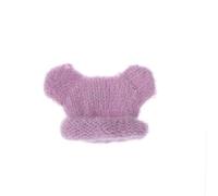 GKYQVE Cappello elastico lavabile a mano per bambola di peluche da 10 cm, morbido e caldo, filato lavorato a maglia per decorazione in cotone, facile da cambiare, morbido e caldo