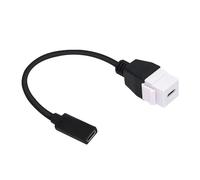 GKYQVE Cavo di prolunga USB C Keystone Tipo C femmina a femmina con blocco sicuro per ricarica rapida e trasferimento dati 20 CM USB C Keystone Adapter