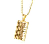 GKYQVE Collana versatile in acciaio inox con ciondolo a forma di abaco per calcoli, elegante e portatile, accessorio alla moda in acciaio inox, Misura unica, come descritto, come descritto