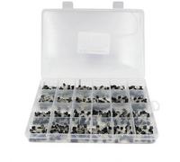 GKYQVE Confezione da 480 transistor che coprono 24 specifiche popolari in 92 pacchetti accompagnati da 24 scomparti organizer per componenti elettronici