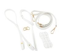 GKYQVE Crea borse a secchiello uniche con tracolla regolabile in pelle PU con coulisse tracolla maniglia borsa accessori di ricambio kit di riparazione, bianco, One Size