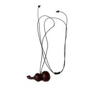 GKYQVE Elegante collana con ciondolo a forma di zucca in legno, facile da usare, con cordoncino in pelle per un'estetica moderna, pezzi di moda versatili, Misura unica, come descritto, come descritto