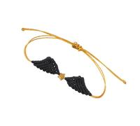 GKYQVE Elegante corda intrecciata con ali d'angelo, regolabile, per coppie, promessa di gioielli per innamorati, ala d'angelo intrecciata, Misura unica, come descritto