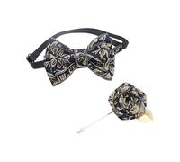 GKYQVE Elegante Ragazzo Gentlement Papillon E Boutonniere Set Con Jacquards Modello Popolare Bambini Cravatta E Corpetto Per Il Partito Accessori Del Partito, Orchidee, Taglia unica