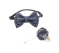 GKYQVE Elegante Ragazzo Gentlement Papillon E Boutonniere Set Con Jacquards Modello Popolare Bambini Cravatta E Corpetto Per Il Partito Accessori Del Partito, A, Taglia unica
