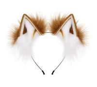 GKYQVE Fasce per capelli con orecchie di lupo fatte a mano realistiche fasce per capelli in peluche per anime riunioni a tema per ragazze cosplay gatti volpi orecchie anime, cosplay, Halloween