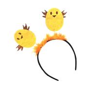 GKYQVE Fascia per capelli con piume, per bambini gialli, comoda e morbida, in tessuto, per adulti e bambini, accessorio per capelli con animali