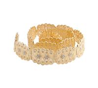 GKYQVE Fiore Cintura in Vita Catena Larga Abbigliamento Casual Party Costume Strass Gioielli Per Jeans Gioielli Per Il Corpo Delle Donne Ragazze Calde Cintura Regolabile Jeans Donne, Oro, Taglia unica