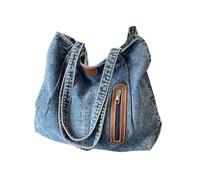 GKYQVE Grande Capacità Jeans Borsa Per Le DonneUnique Shopping Bag Casual Borse Pratica Borsa A Tracolla Per Uso quotidiano Delle Donne Jeans Borsa, A, One Size