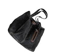 GKYQVE Grande Capacità Jeans Borsa Per Le DonneUnique Shopping Bag Casual Borse Pratica Borsa A Tracolla Per Uso quotidiano Delle Donne Jeans Borsa, Marrone scuro, One Size